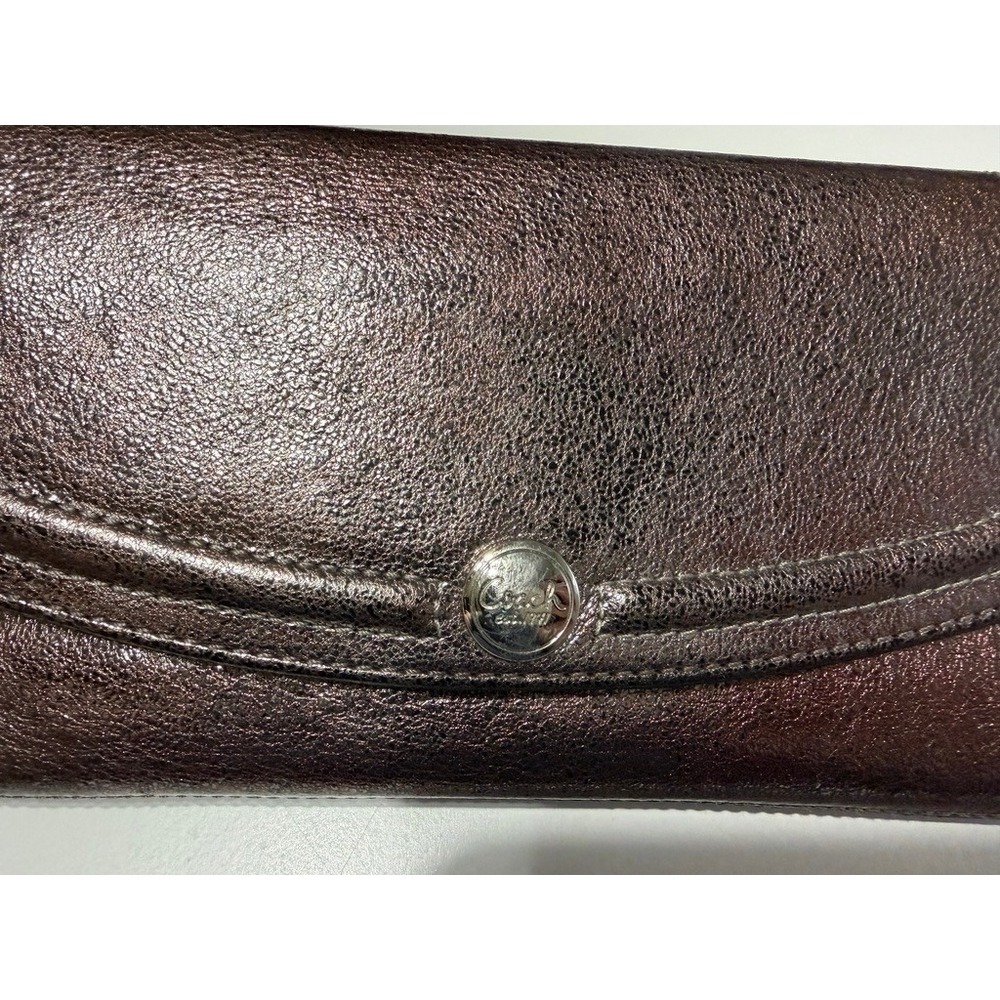 Y2K Coach metallic‎ crinkle wallet - Picture 2 of 4